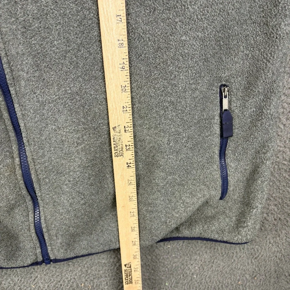 Patagonia Synchilla Fleece Vest Mens XXL Gray Natural Light Beer Logo Full Zip‎
